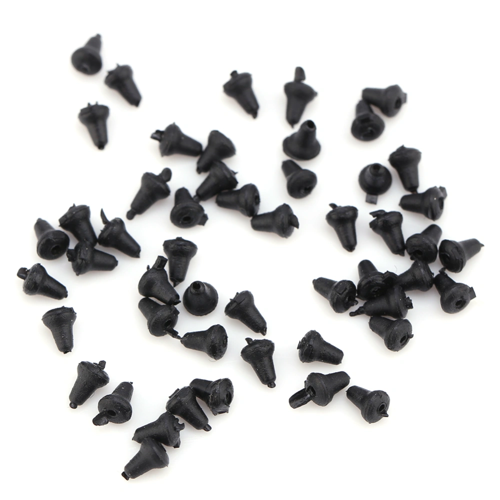 50pcs Durable Plastic Carp Fishing Tackle Bait Stop Floating Lure Holding Stopper (black)