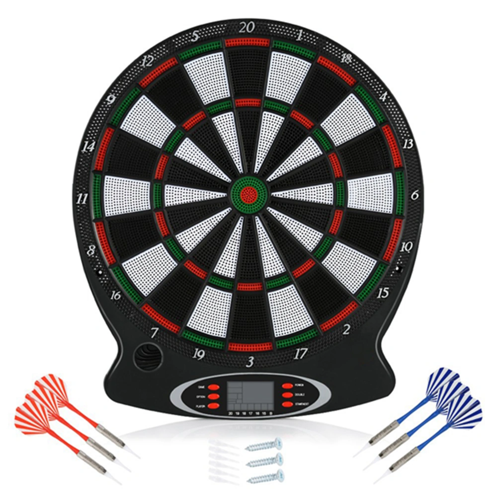 1pc Professional Electronic Hanging Dartboard LCD Scoring Indicator Dart Game With 6pcs Darts