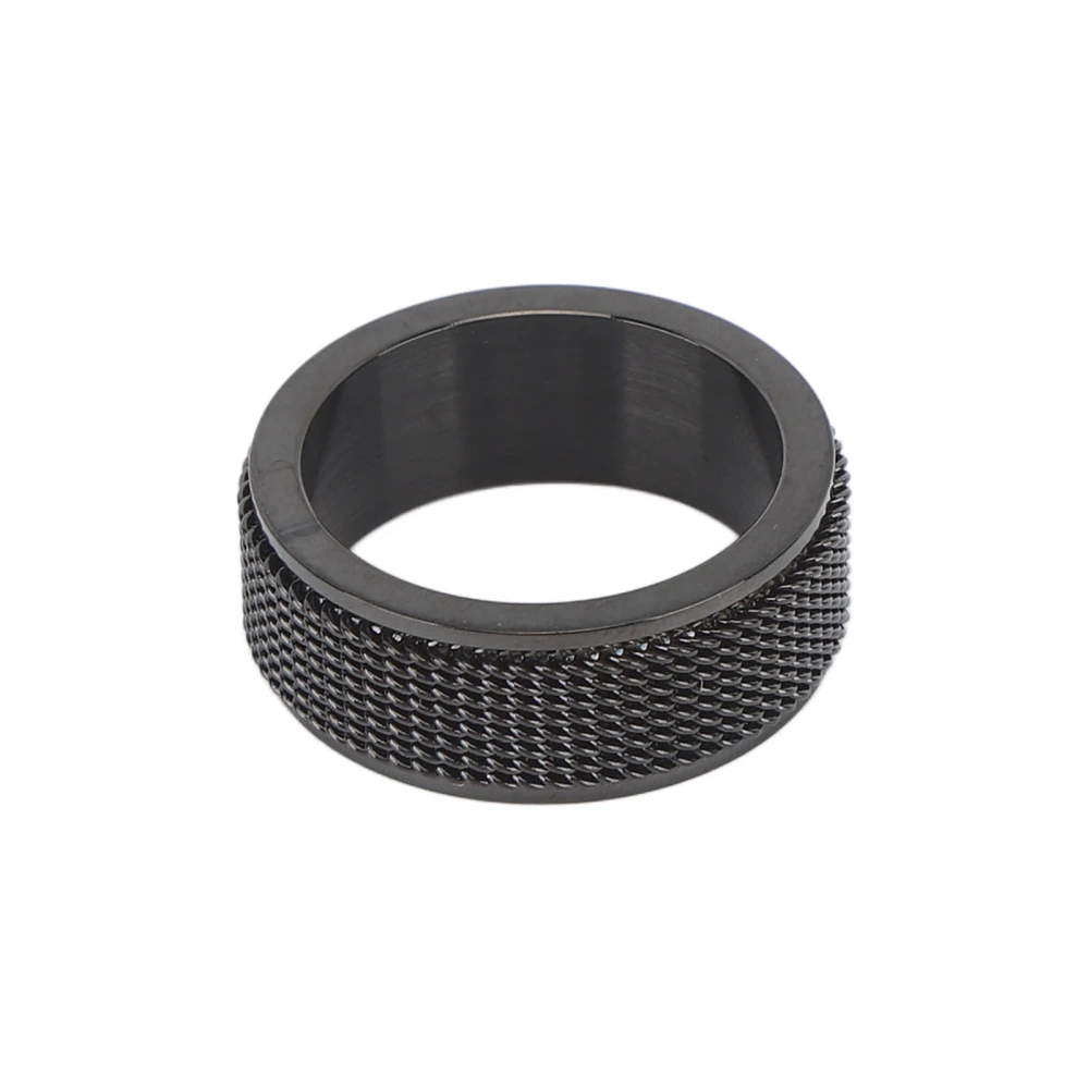 8MM Mens Spinner Ring Noiseless Titanium Steel Cool Anxiety Ring for Anxiety Stress Relieving Black No. 9 59.8mm / 2.4in