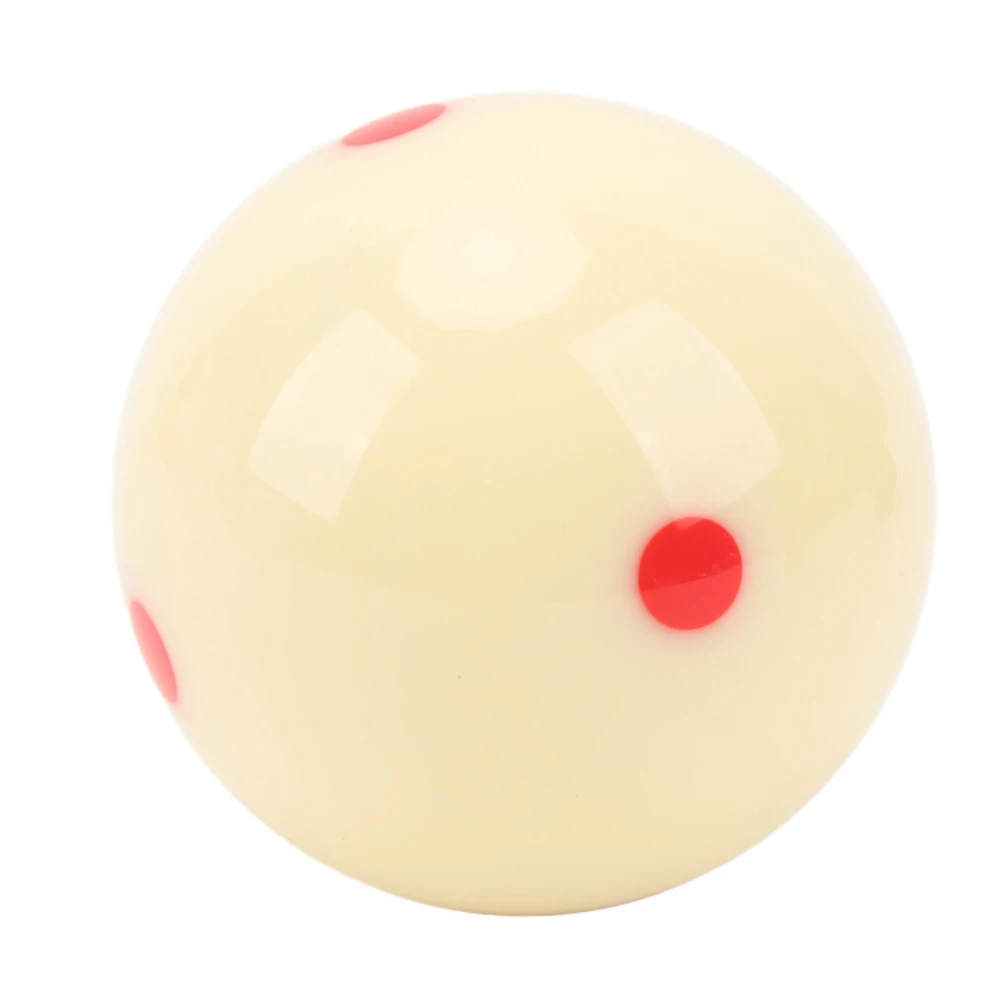 57mm White Billiard Cue Ball 6 Red Dots Anti Scratch Impact Resistant Pool Table Billiard Cue Ball for Game