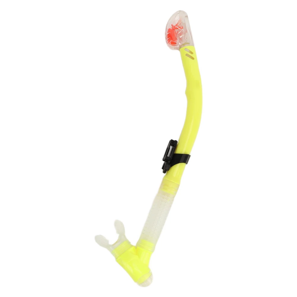 Dry Snorkel Tube PVC Silicone Easy Breath Lightweight Swimming Snorkel Tube for Diving Enthusiast Yellow