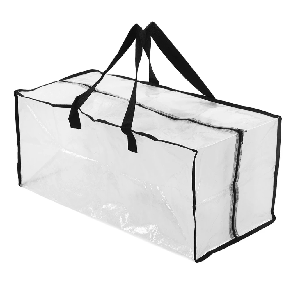 Oversized Moving Bags Waterproof Transparent with Zippers Heavy Duty Storage Bag for Space Saving Moving Storage Handle Type