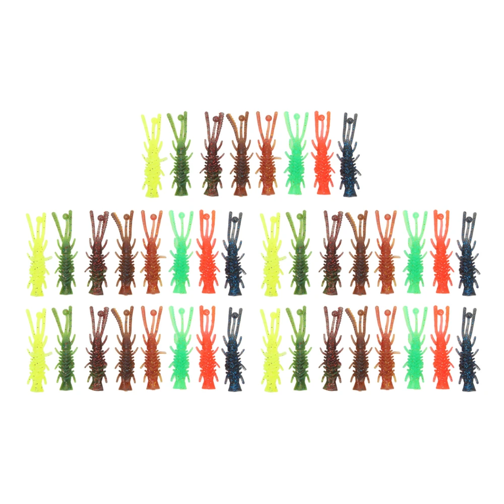 5 Packs Floating Soft Shrimp Bait 6.3cm 2.1g Soft Silicone Lure for Fresh Water Sea Fishing