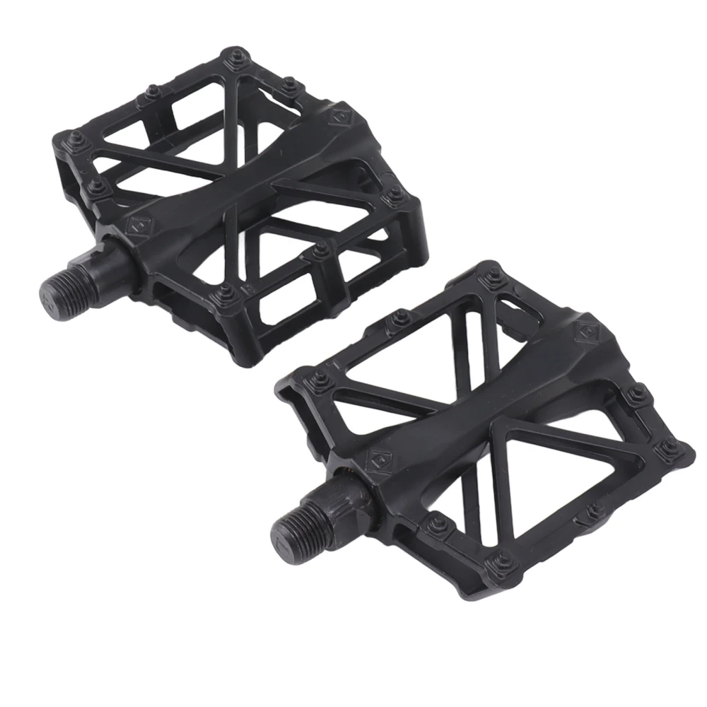 1 Pair Bike Pedals Black Professional Aluminum Alloy Bicycle Platform Pedal for Road Mountain Bike