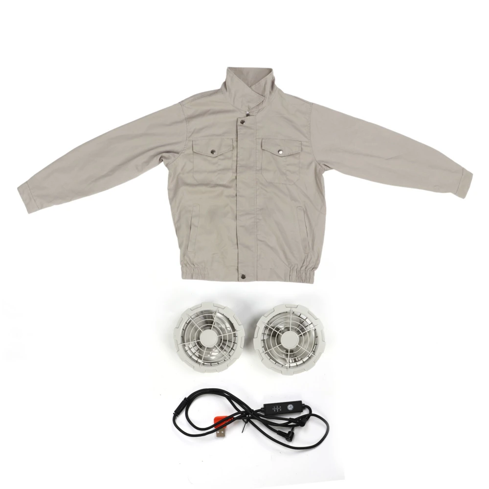 Cooling Air Conditioning Clothes USB Fan Equipped Cooling Jacket for Summer Outdoor Work, Fishing 2XL