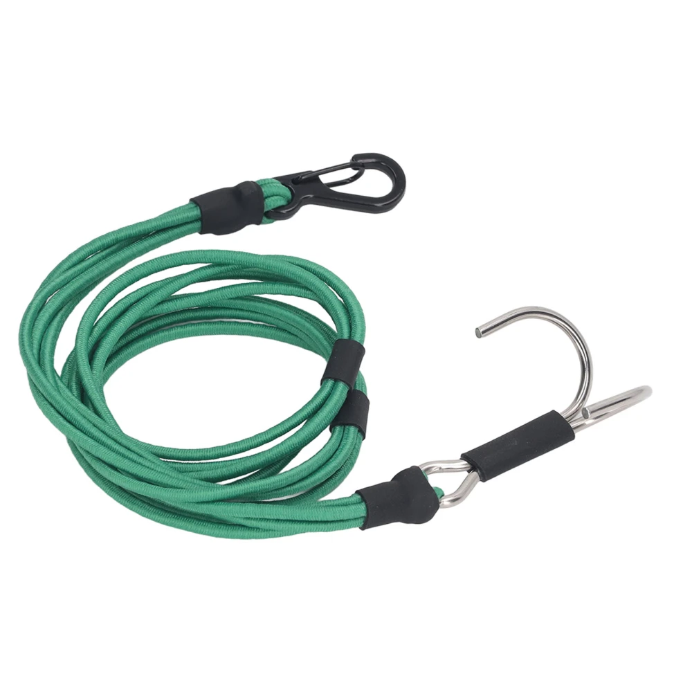 RC Escape Rope Green Winch Strap Rubber Stainless Steel Alloy Strong RC Rope with Buckle Hook for 1/10 1/8 RC Car