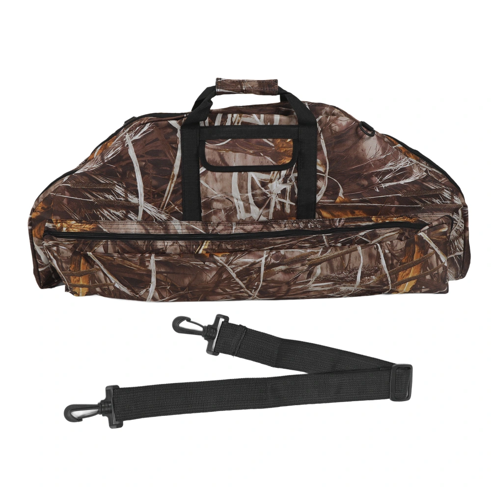 Compound Bow Bag Bow Carry Bag Canvas Large Capacity Lightweight Multifunctional Portable Bow Bag with Arrow Pocket 95cm Camouflage