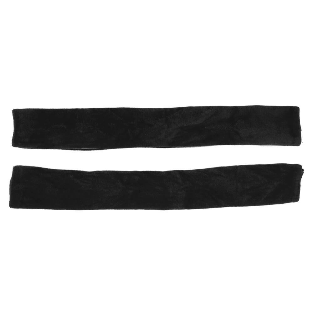 2PCS Refrigerator Door Handle Covers Hook and Loop Kitchen Appliance Handle Decor Cloth Protector for Dishwasher Microwave Oven Black