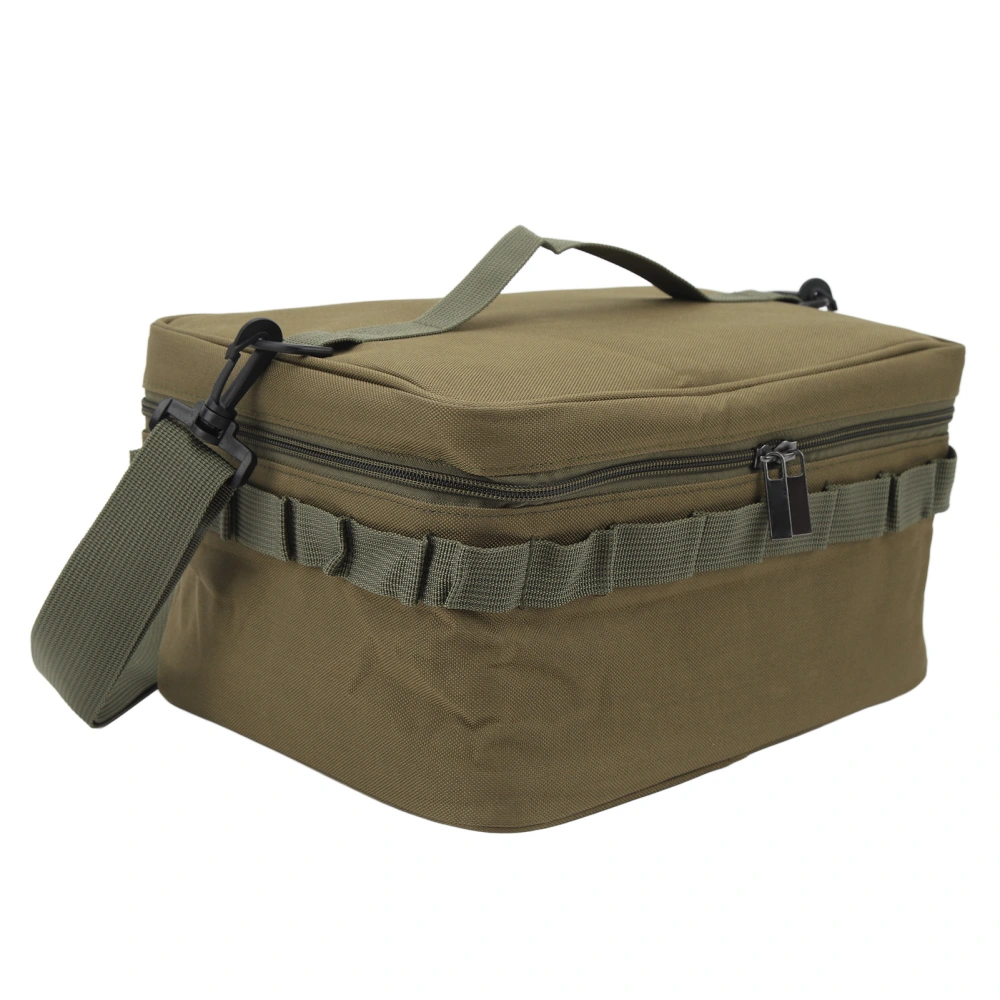 Outdoor Camping Picnic Ice Bag PVC Portable Cooler Bag Ice Pack with Detachable Shoulder Strap for Traveling OD Green