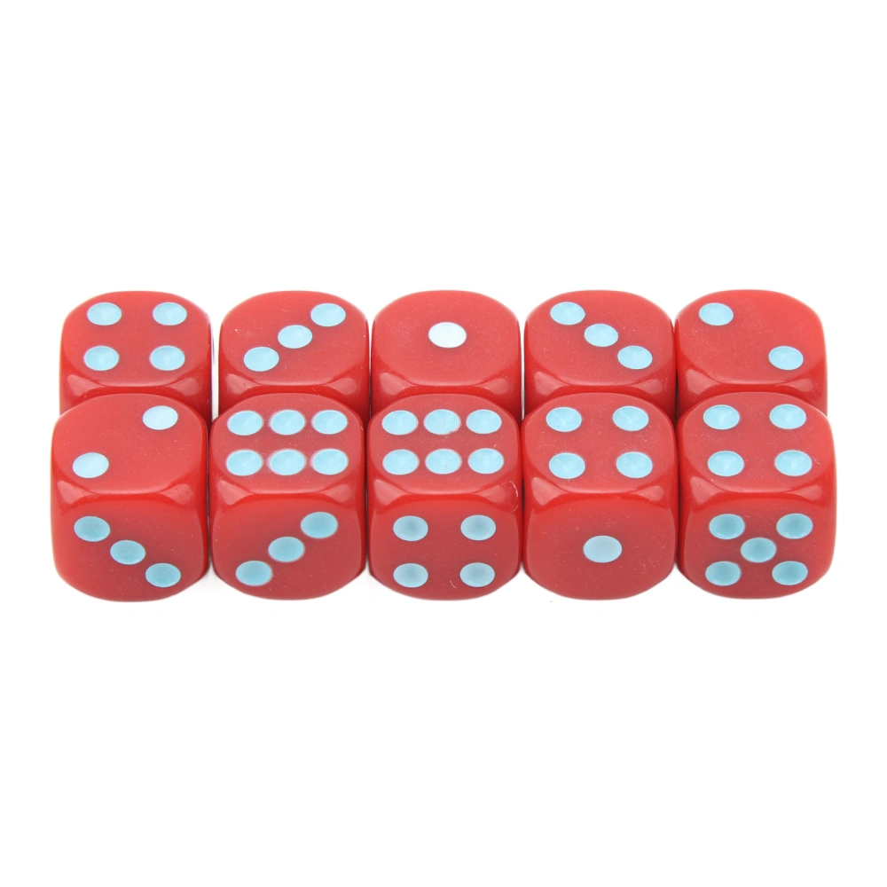 20Pcs 16mm Rounded Corner Dice 6 Sided Game Dice Set for Table Board Games Math Games Red Blue Dots