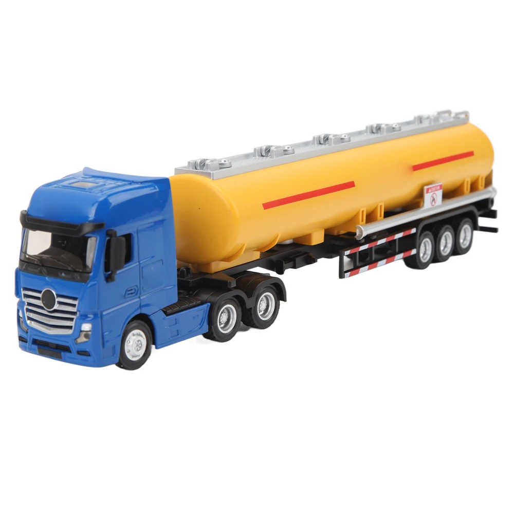 Oil Tanker Truck 1:50 Tractor Trailer Toy Transport Vehicles Truck Model Toys for Boys Gifts Yellow