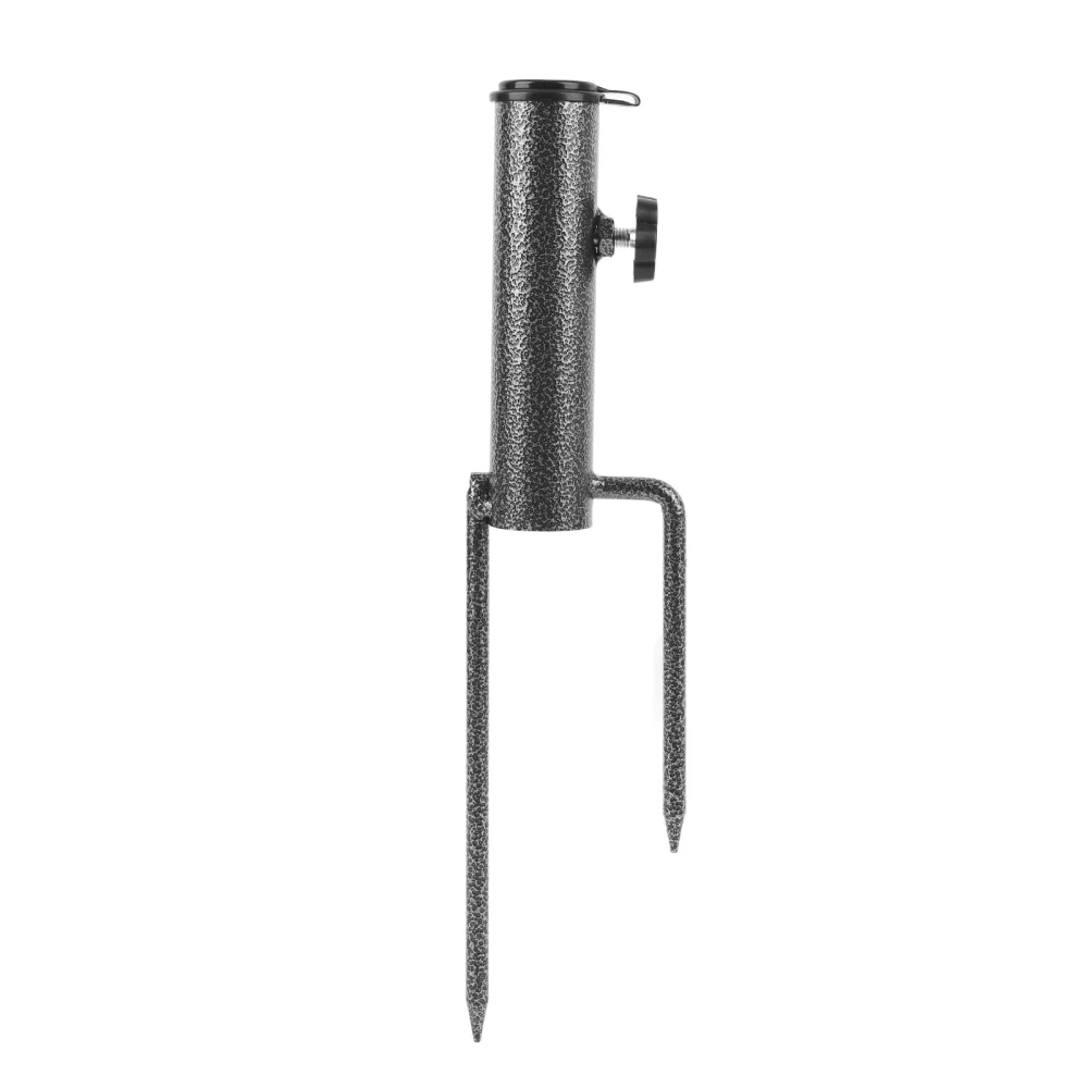 Beach Umbrella Sand Anchor Stand Holder Stake Steel Parasol Insert Flag Pole Bracket for Outdoor Garden Lawn Yard