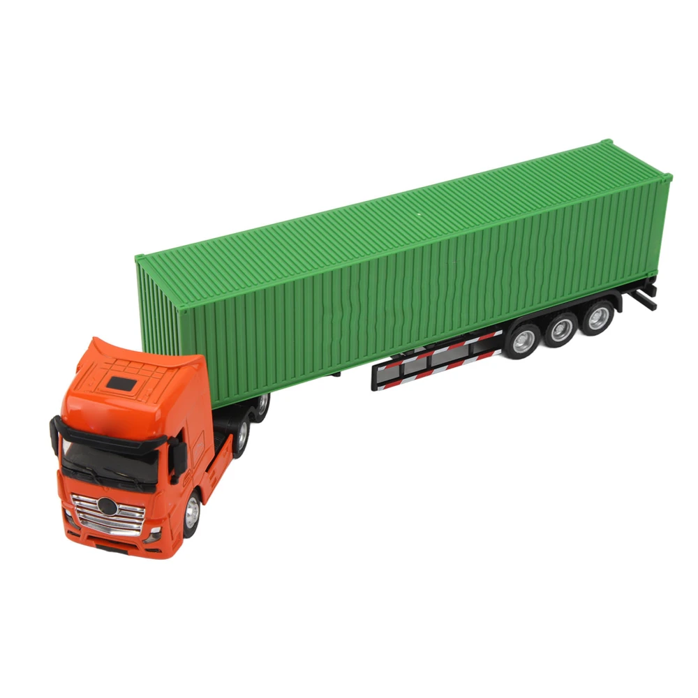 1:50 Scale Container Truck Stimulation Detachable Long Hauler Tractor Trailer for Indoor Green