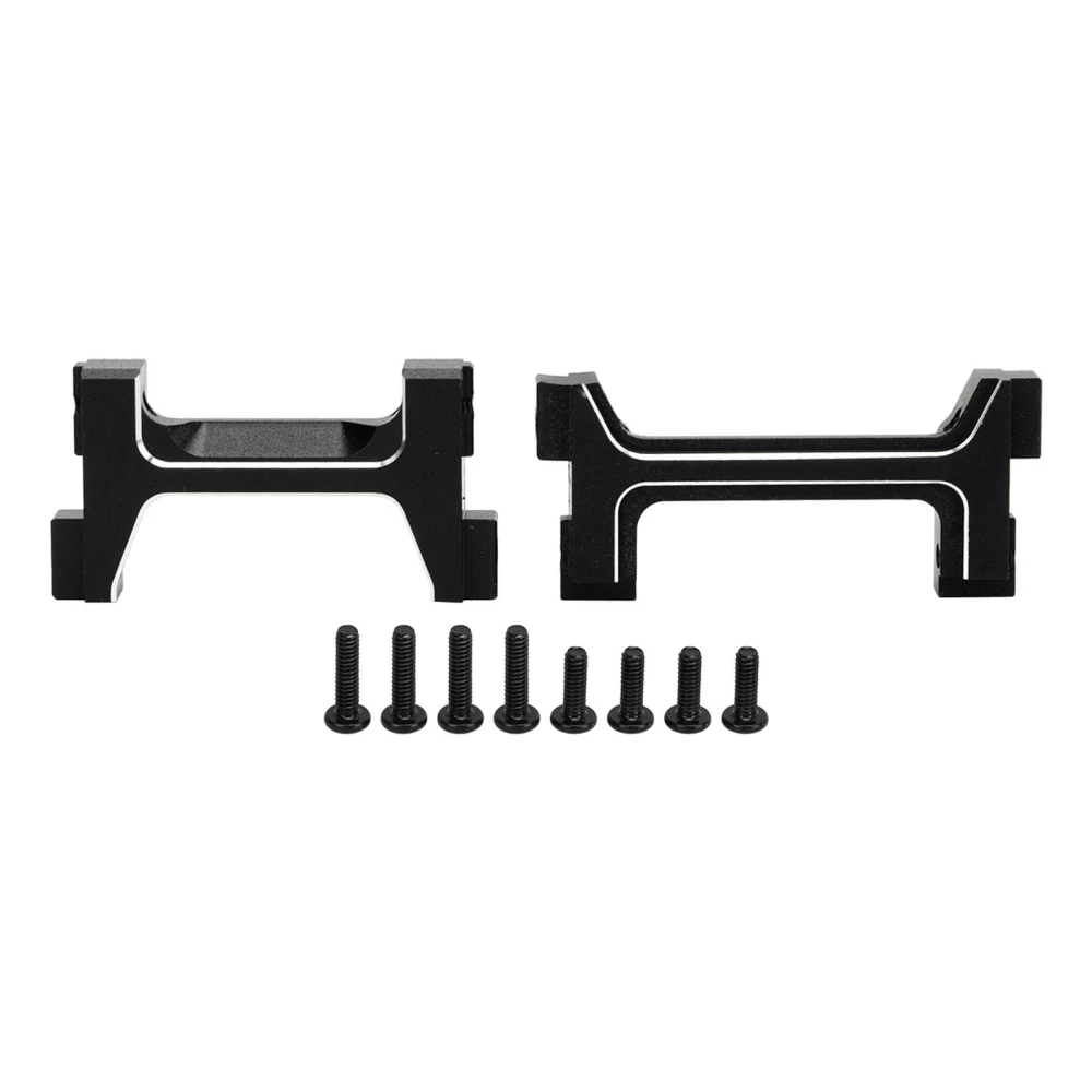 Aluminum Front and Rear Bumper Mounts Set RC Bumper Mount for TRX4M 1/18 RC Crawler Black