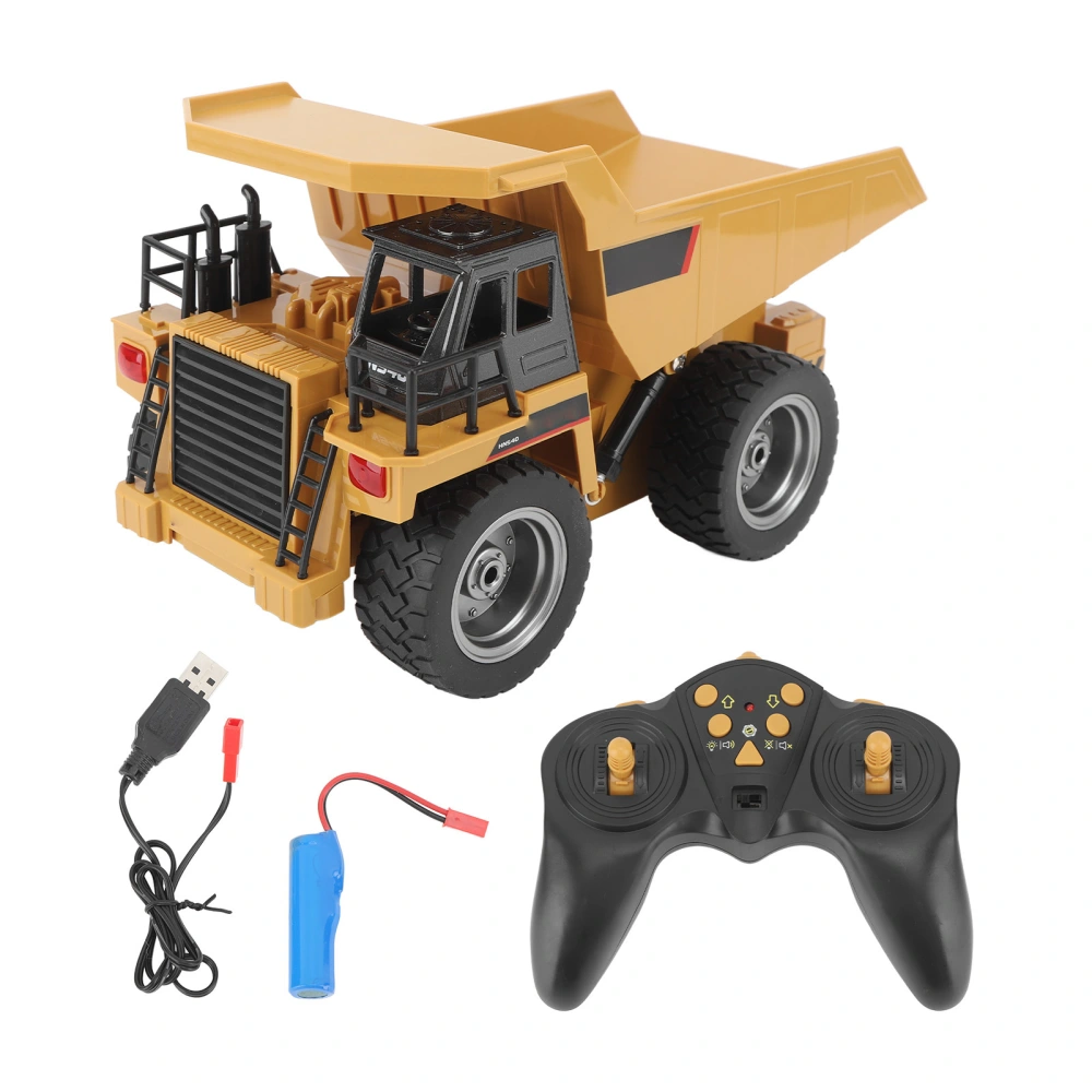 Remote Control Dump Truck Toy Metal RC Construction Vehicle 1:18 2.4G 9 Channel Full Fungtional