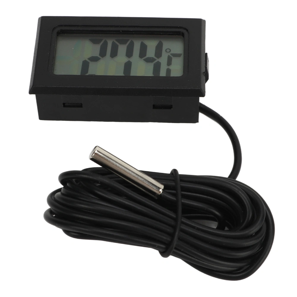 Black LCD Embedded Electronic Digital Thermometer Waterproof Probe Temperature Meter for Incubator