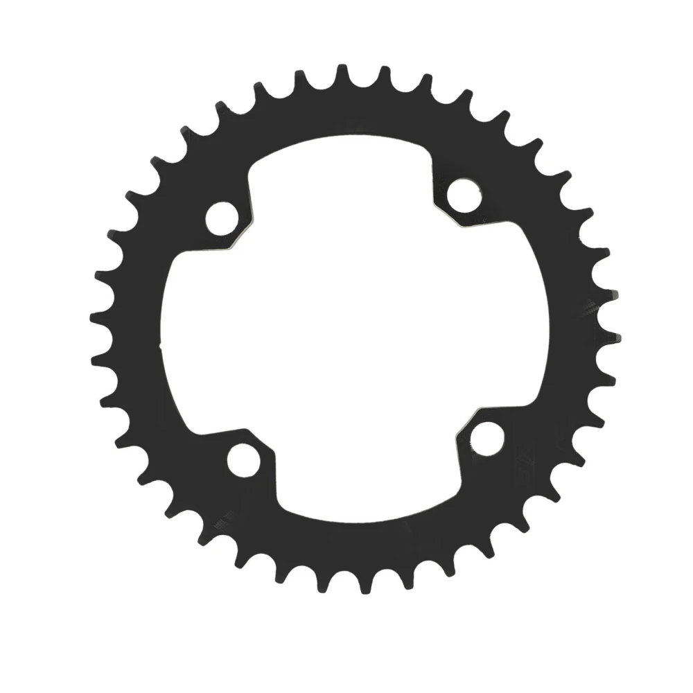 Bike Chainring 104BCD 38T Positive Negative Tooth Plate Bicycle Chain Wheel for Road Bikes Black