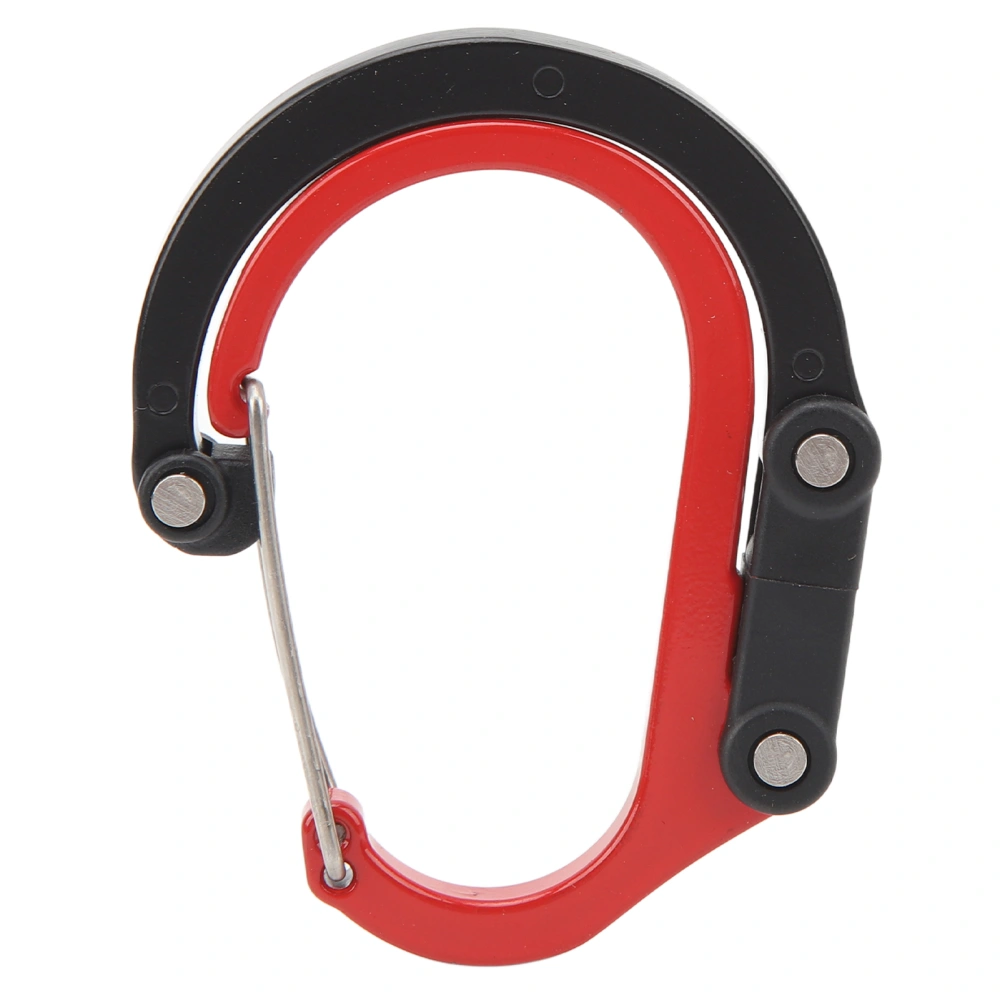 Carabiner Clip Outdoor Tactic Clasp Multifunctional Aluminium Alloy M Size D Style Hook Red And Black