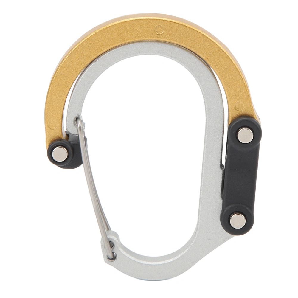 Carabiner Clip Outdoor Tactic Clasp Multifunctional Aluminium Alloy M Size D Style Hook Gold