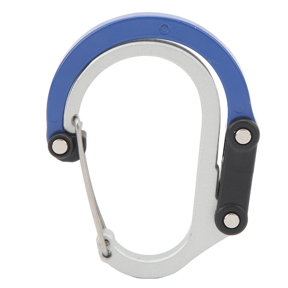 Carabiner Clip Outdoor Tactic Clasp Multifunctional Aluminium Alloy M Size D Style Hook Blue