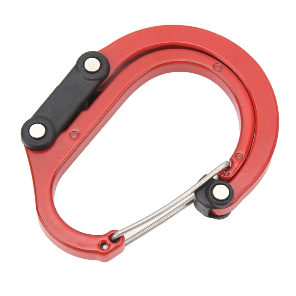 Carabiner Clip Outdoor Tactic Clasp Multifunctional Aluminium Alloy M Size D Style Hook Red