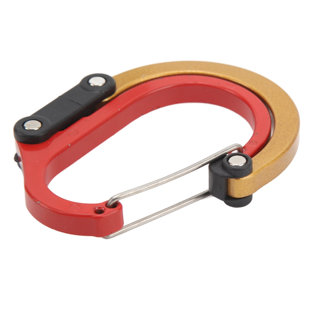 Carabiner Clip Outdoor Tactic Clasp Multifunctional Aluminium Alloy M Size D Style Hook Red And Gold