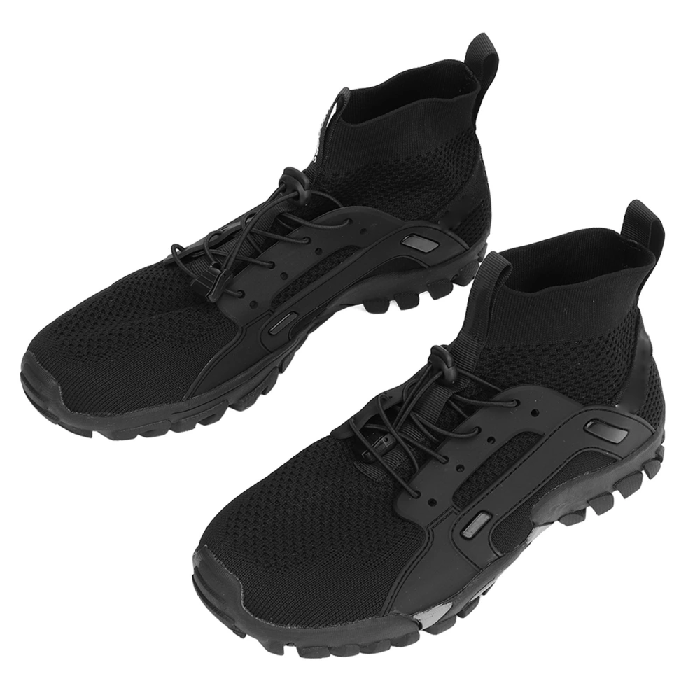 Hiking Shoes Elasticity Non Slip Outsole Black Shock Absorption Comfortable Outdoor Work Shoes for Man 44