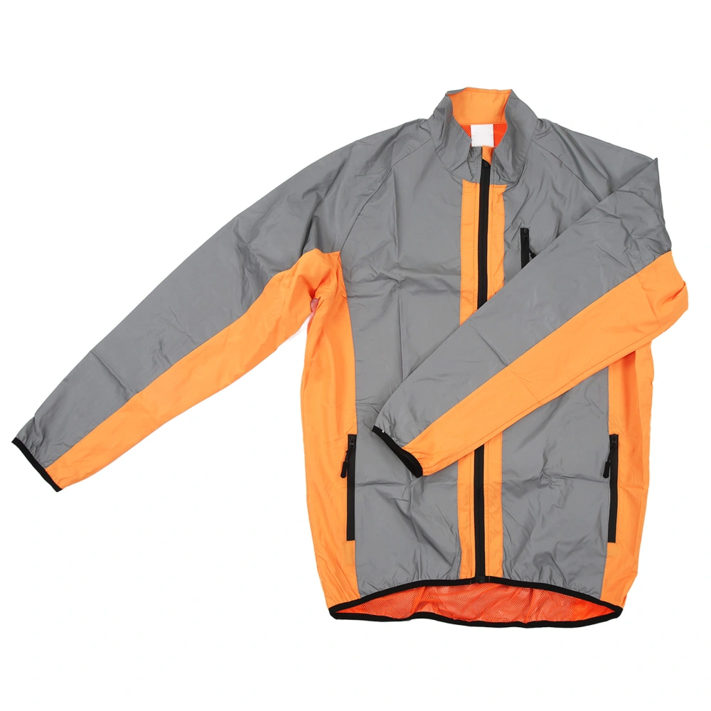 Men's Cycling Jacket Reflective Breathable Light Water Repellent Biking Windbreaker for Mountaineering Outdoor Sports XL