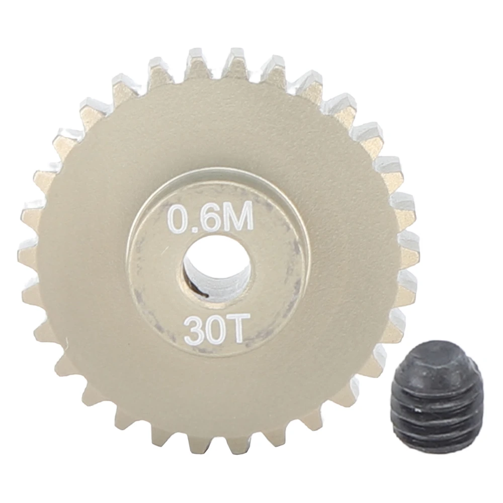 0.6M Pinion Gear Set Aluminium Alloy 3.175mm Hole Pinion Shaft Motor Gears for SCX10 TRX4 1/8 1/10 Crawler 30T