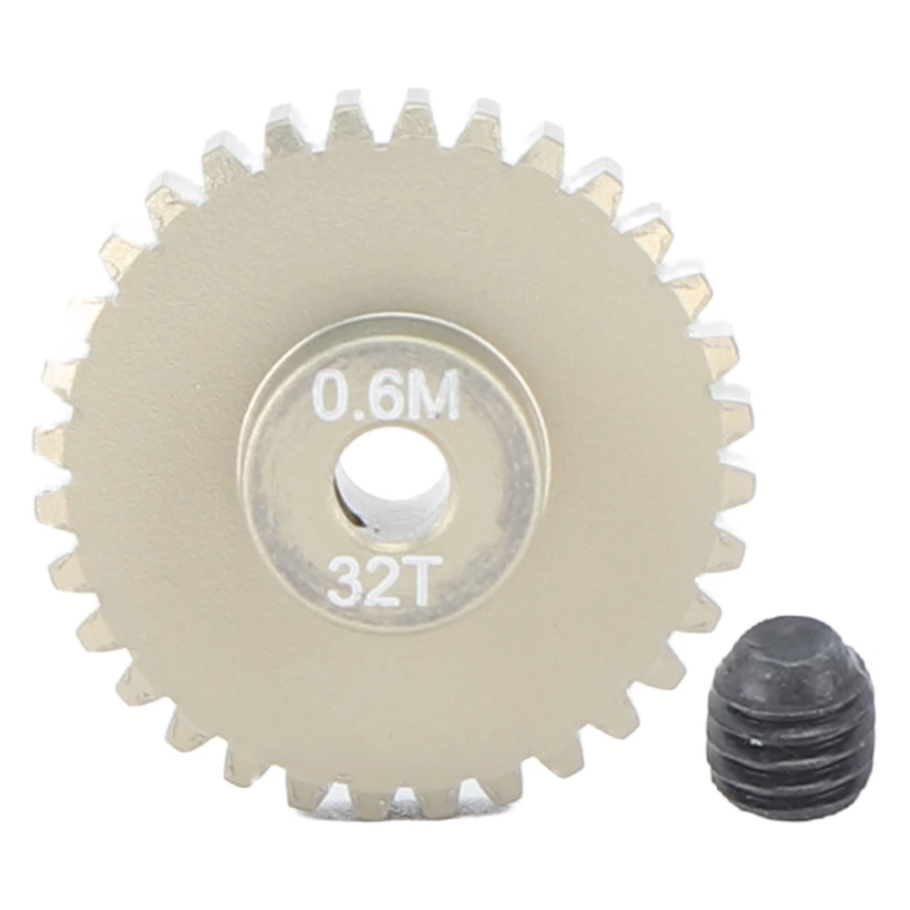 0.6M Pinion Gear Set Aluminium Alloy 3.175mm Hole Pinion Shaft Motor Gears for SCX10 TRX4 1/8 1/10 Crawler 32T