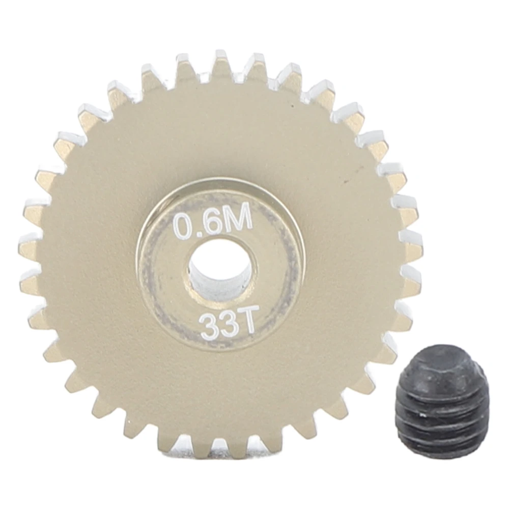 0.6M Pinion Gear Set Aluminium Alloy 3.175mm Hole Pinion Shaft Motor Gears for SCX10 TRX4 1/8 1/10 Crawler 33T