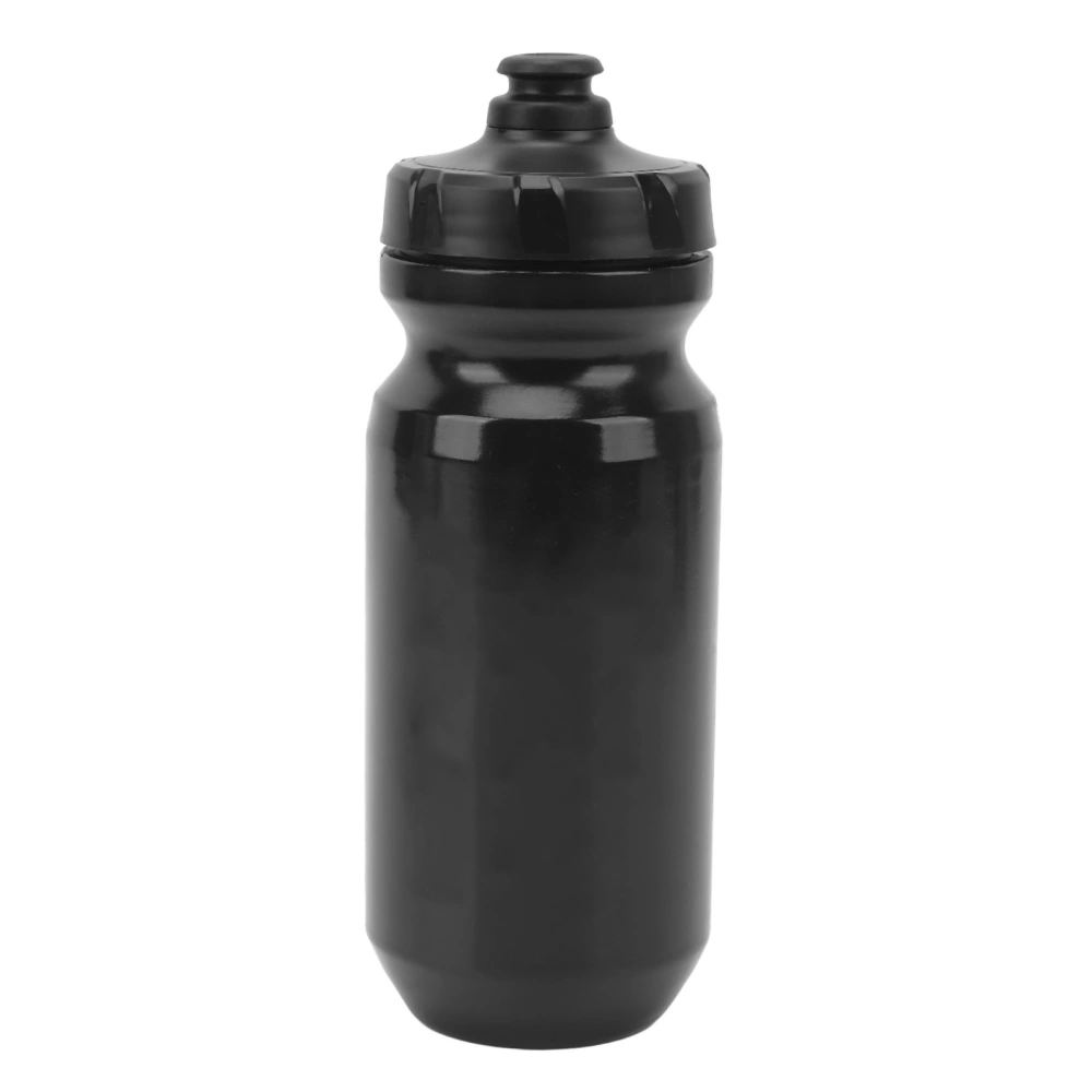 Bike Water Bottle 600ml Squeezable PP5 Food Grade Silicone Safe Leakproof Sports Water Bottle for Outdoor Cycling Black