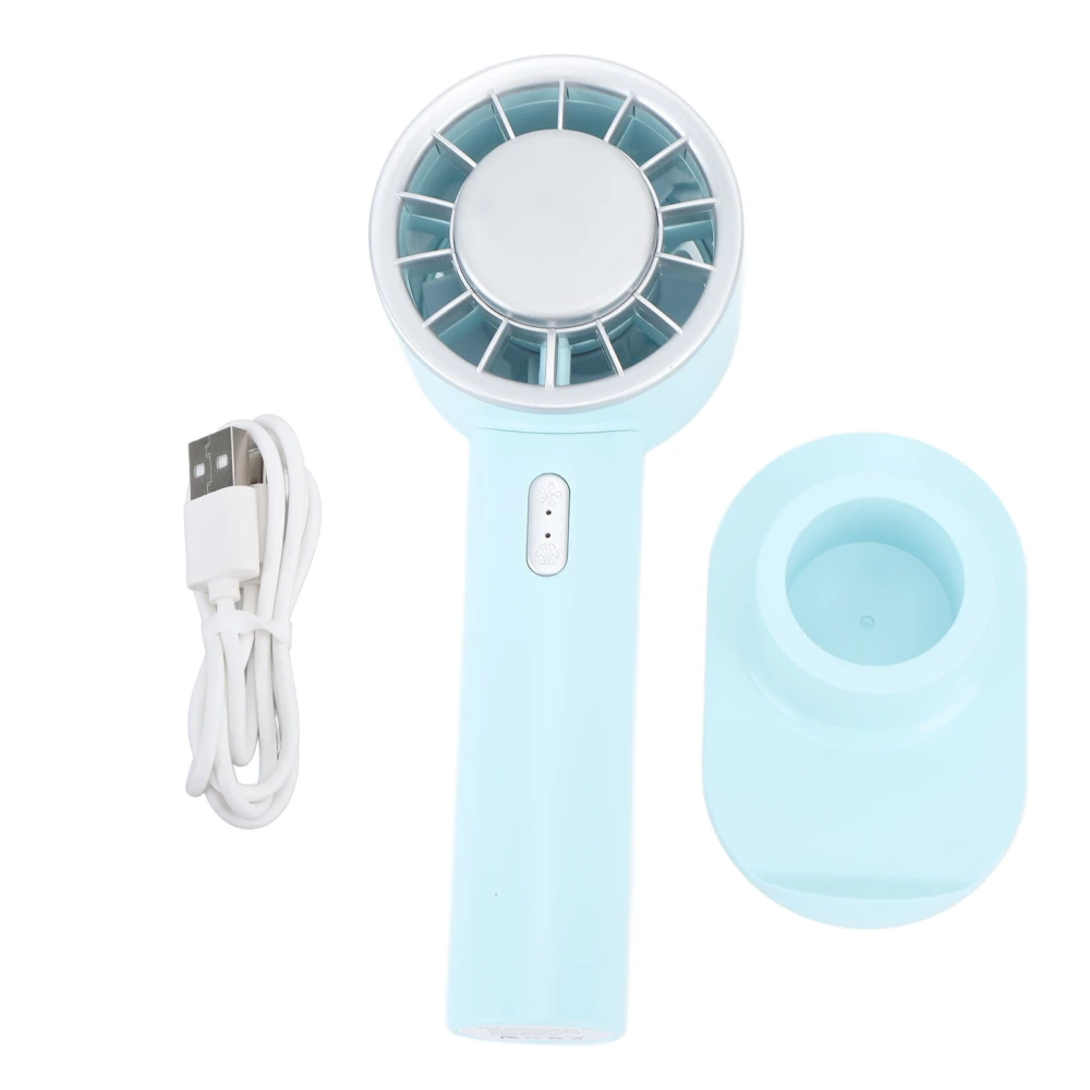 Mini Handheld Fan USB Charging 2200mAh Battery Portable Handheld Fan with Semiconductor Chilling Plate for Summer Sky Blue