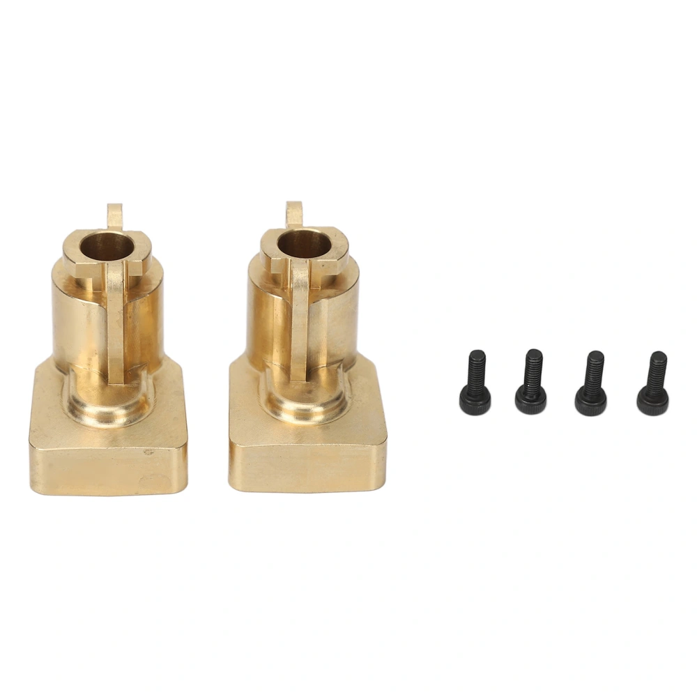 2PCS Rear Portal Drive Axle Mount 1/18 RC Model Car Rear Brass Cover RC Accessories for Axial UTB18 Gold