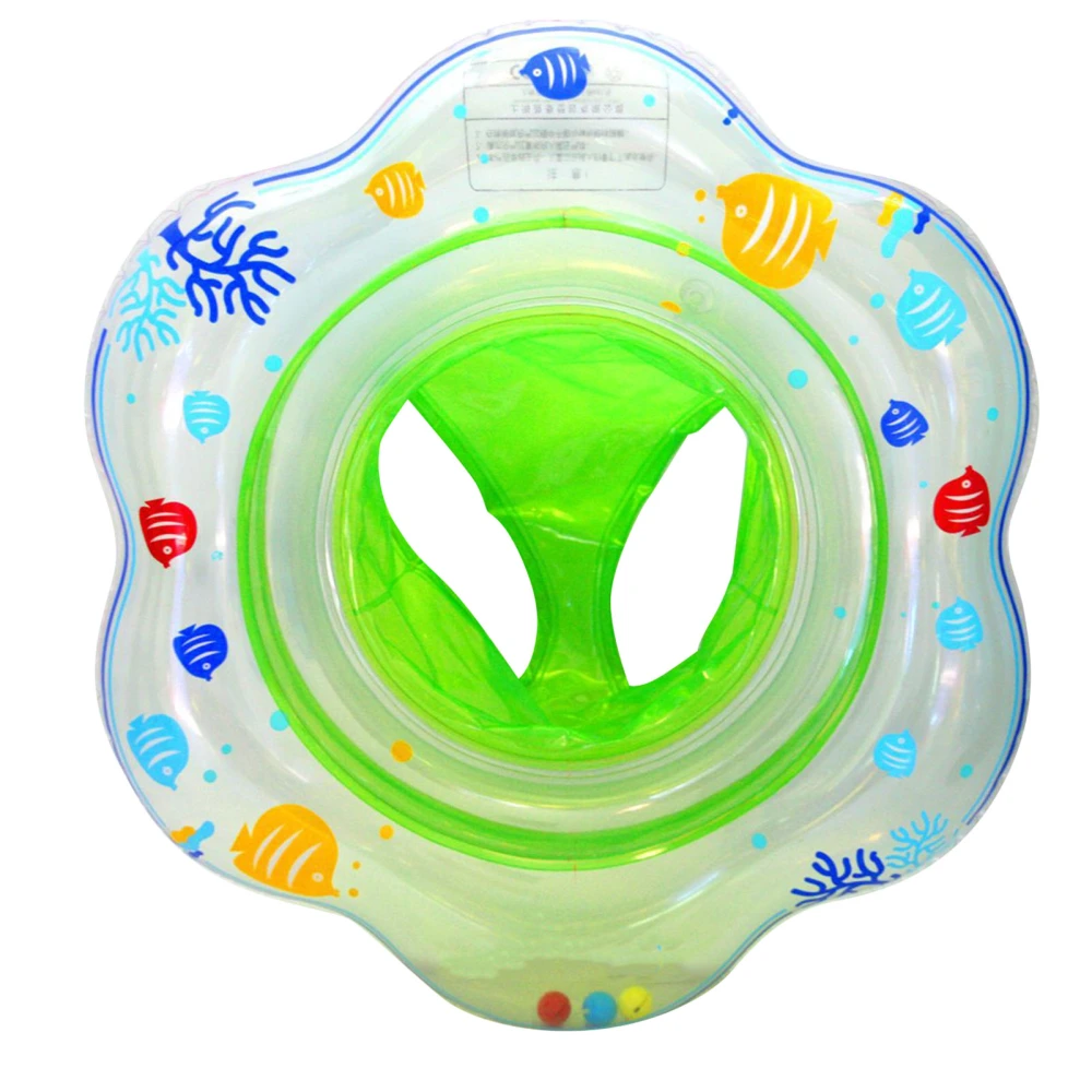 Baby Swimming Ring Inflatable Double Airbag Thickened Safe Infant Swimming Float for Children Green