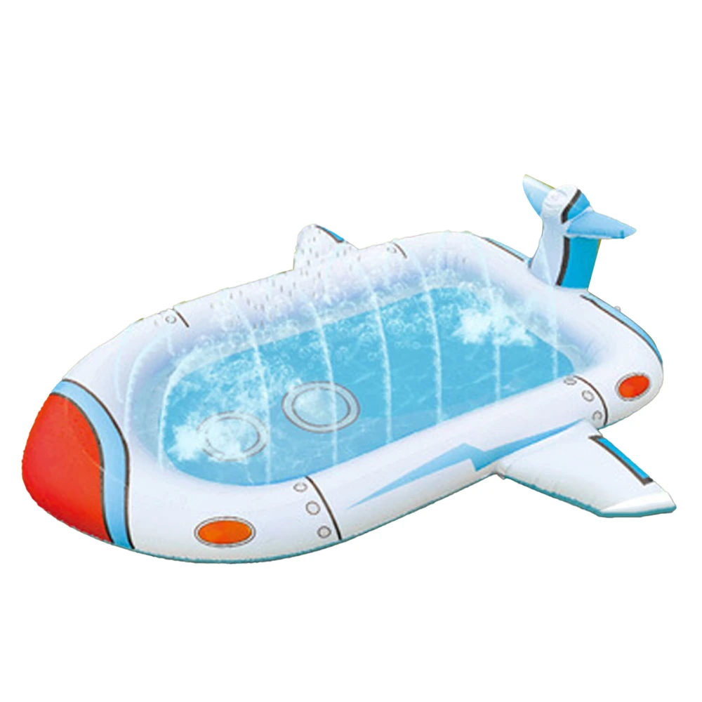 Inflatable Sprinkler Pool Airship Appearance Firm Sprinkler Pad for Kids for Backyard Outdoor Play