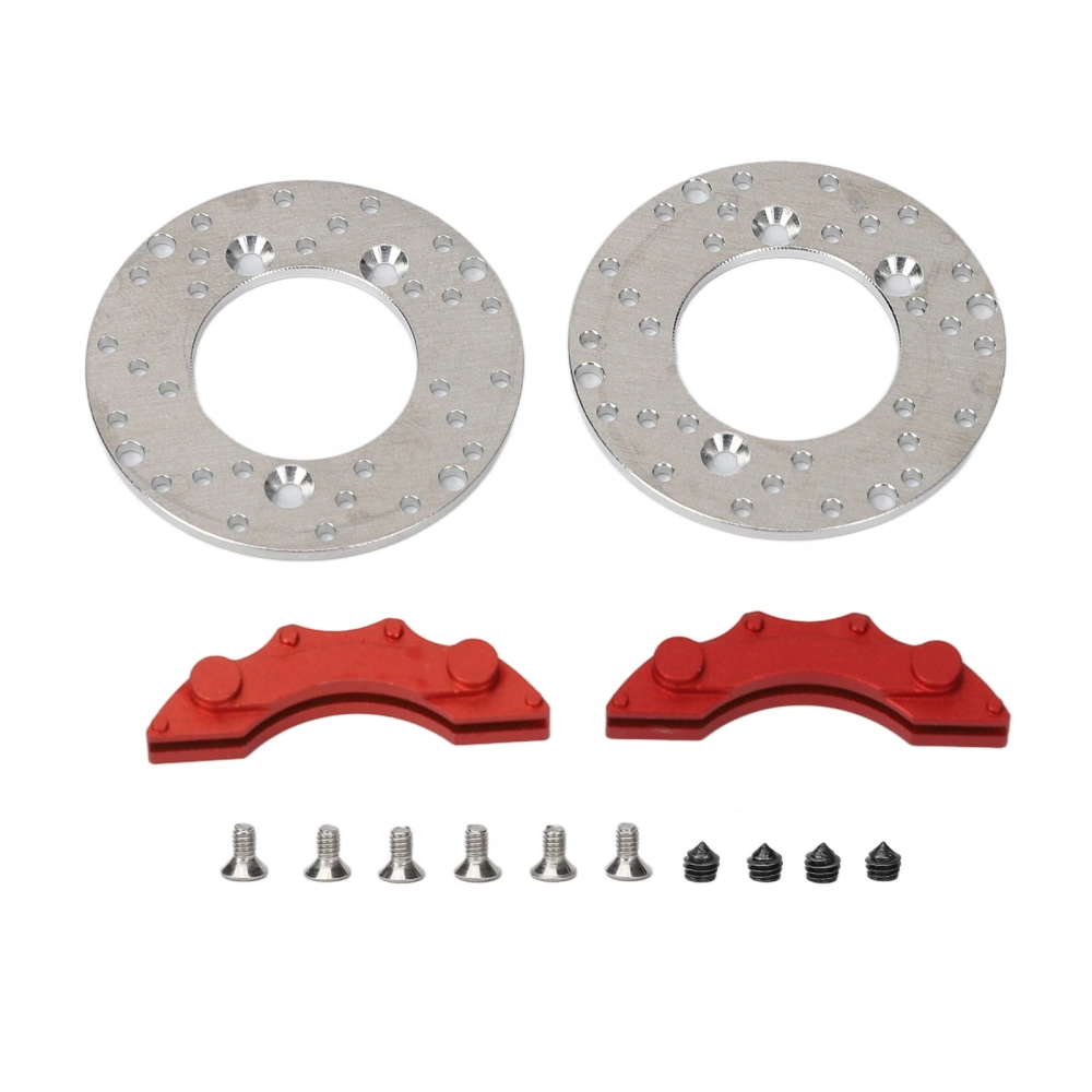 RC Wheel Brake Disc RC Aluminum Disc Brake Caliper Set 1.4in High Simulation RC Brake Disc for Traxxas 1/10 RC Cars