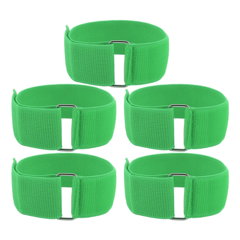 5Pcs 3 Legged Race Bands Relay Race Games Outdoor Group Party Games for Kids Adults Birthday Carnival Party Field Day Green