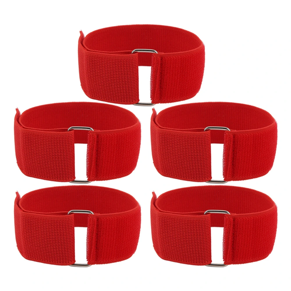 5Pcs 3 Legged Race Bands Relay Race Games Outdoor Group Party Games for Kids Adults Birthday Carnival Party Field Day Red