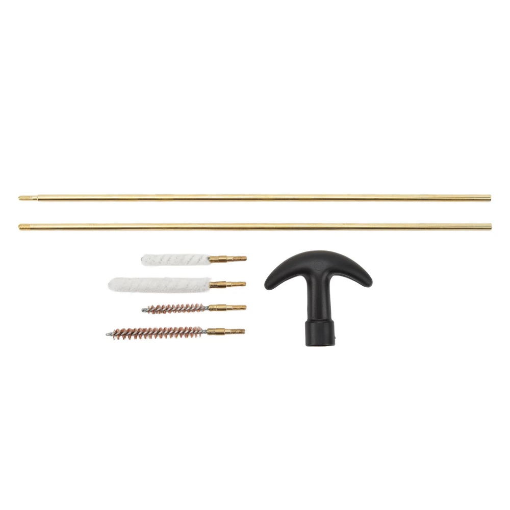 Barrel Cleaning Rod Kit 4.5mm 5.5mm Tube Cleaner Copper Detachable Portable Comfortable Handle Shooting Cleaning Rod Brush for Shooting Hunting