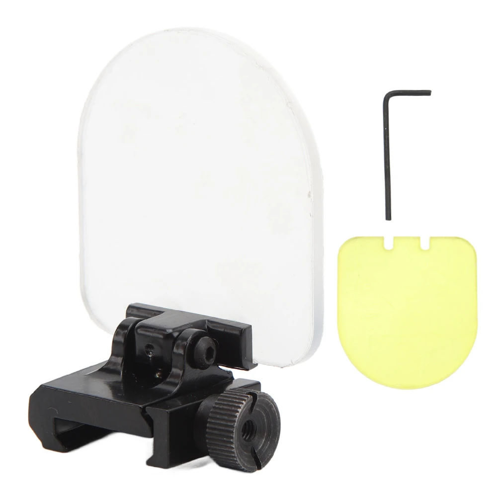 2Pcs Sight Protector Rectangular Folding Protective 20mm Base Scope Protector Sight Shield Clear Yellow