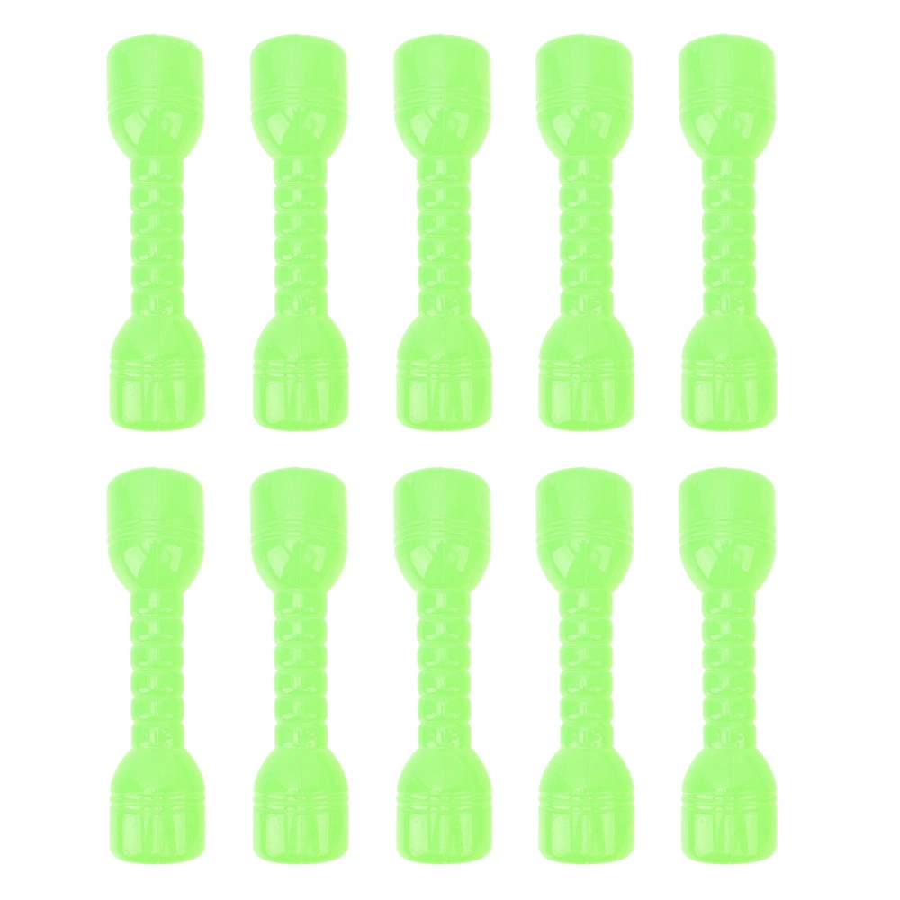 10Pcs Plastic Dumbbells Kids Arm Exercise Fitness Sport Toy Small Dumbbells for Morning Exercise Home Use Green