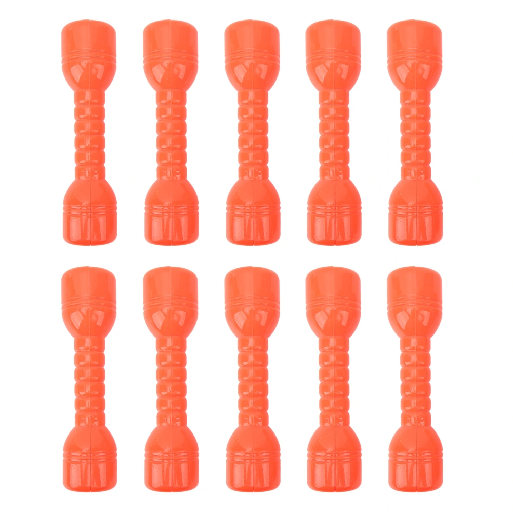 10Pcs Plastic Dumbbells Kids Arm Exercise Fitness Sport Toy Small Dumbbells for Morning Exercise Home Use Orange