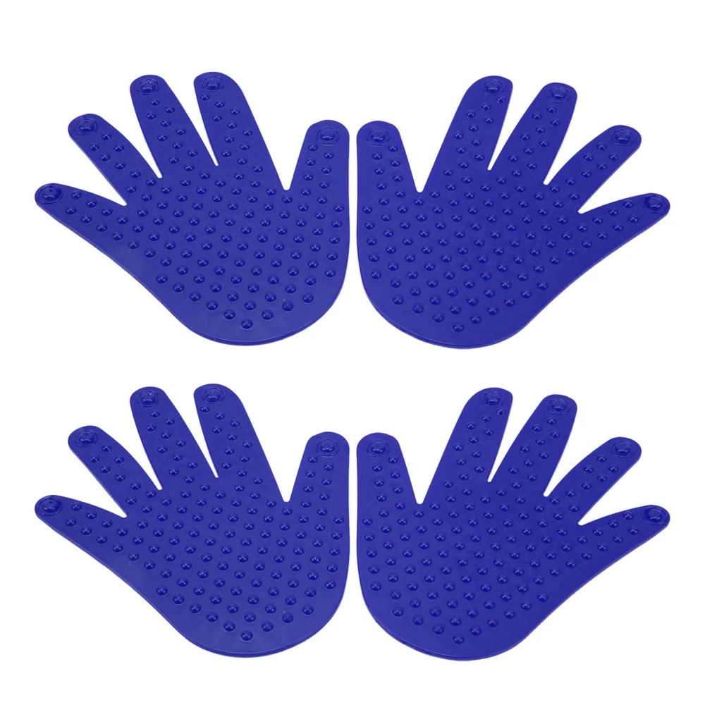 2 Pairs Hand Shape Markers Non Slip Palm Spot Marker Children Coordination Training Handprint Sheets Blue