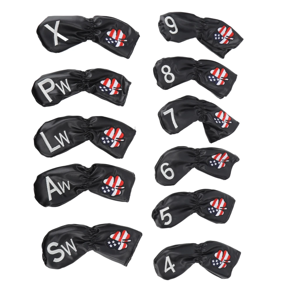 11pcs Golf Putter Covers Set Golf Club Headcovers Protector Embroidered with Number