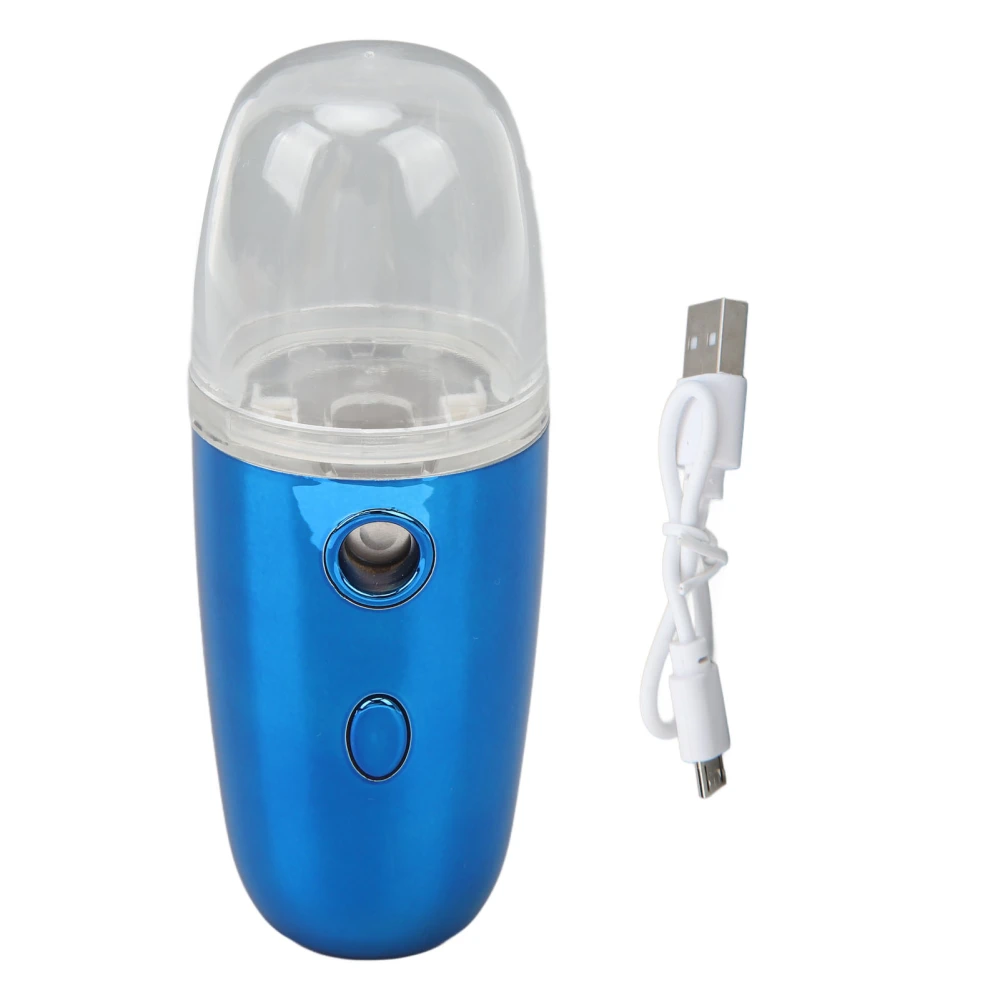 Portable Face Mister Nano Mist Sprayer Portable Face Mister Cool Nano Mist Sprayer with 30ML Large Capacity Water Tank for Face Hydrating Jewelry Blue