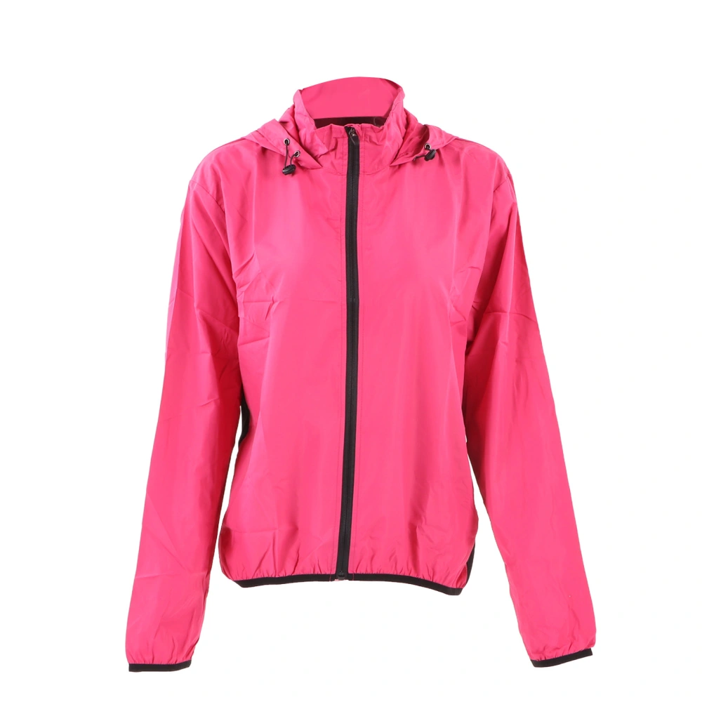 Cycling Jacket Hooded Long Sleeve Windproof Waterproof Quick Dry Light Breathable Outdoor Sports Jacket M