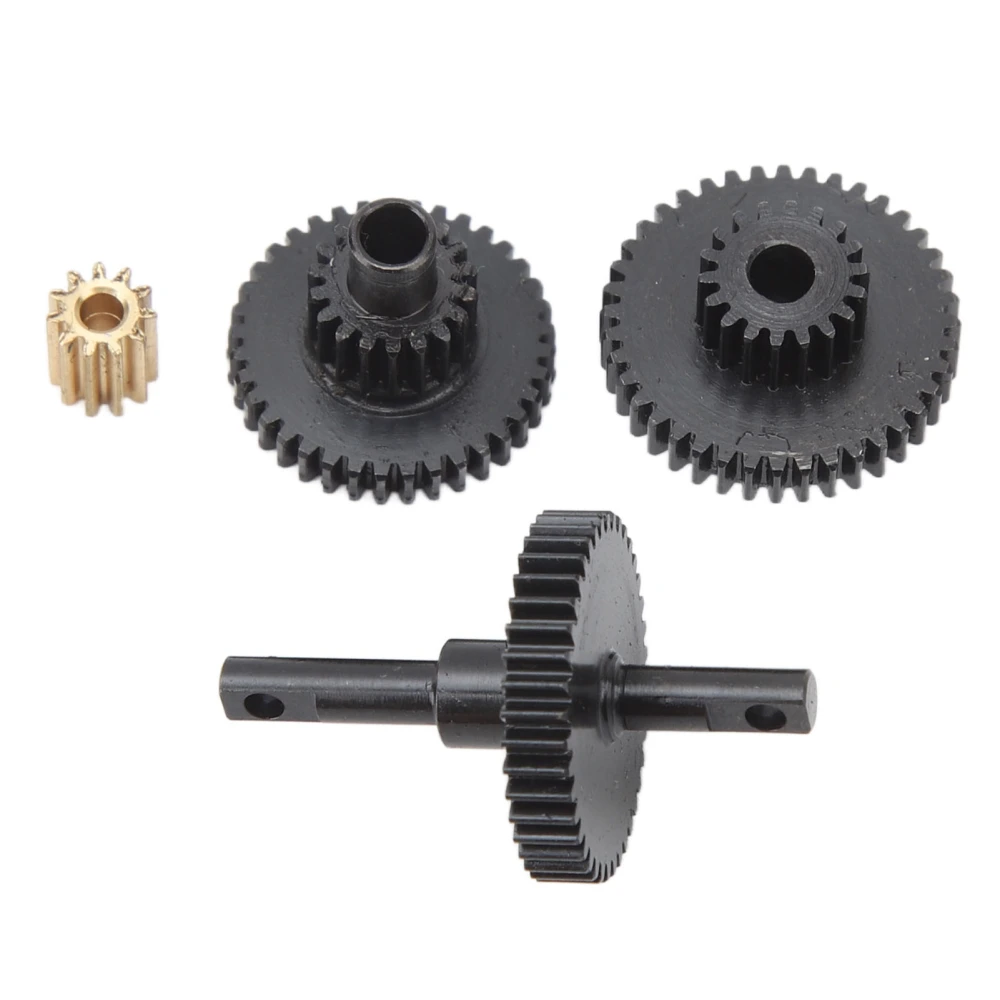 RC Transmission Gear Set Black Lightweight Stable Performance RC Gearbox Gear for Traxxas 1/18 RC Tracked Car