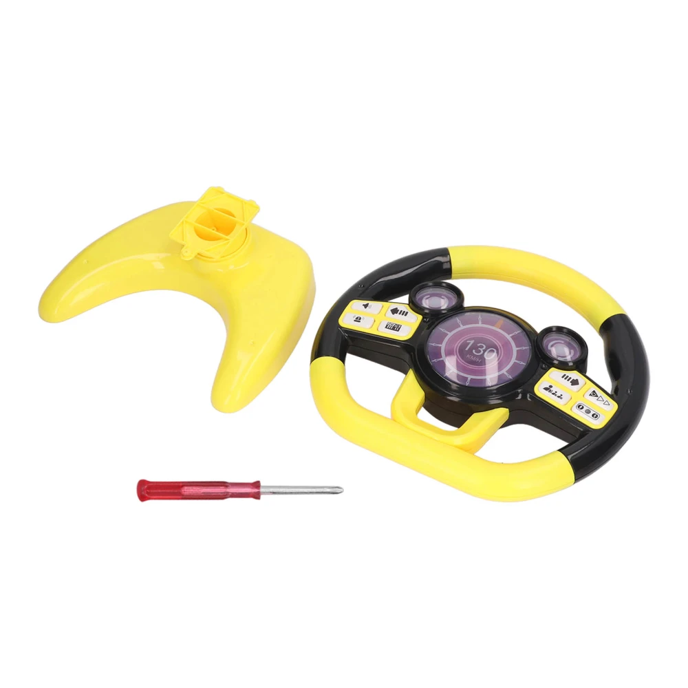 Kids Steering Wheel Toy Kids Electric Early Education Simulation Steering Wheel Toy with Lights Music