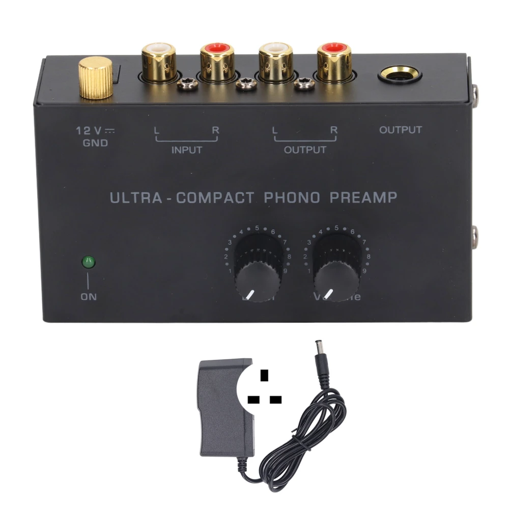 Professional Sound Mixer PP500A Vinyl Record Player Preamplifier Active RIAA Balanced for Clubs Bars 100‑240V UK Plug